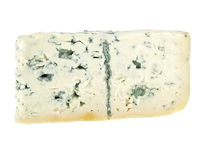 Formaggio blu isolato su fondo bianco immagini stock libere da diritti