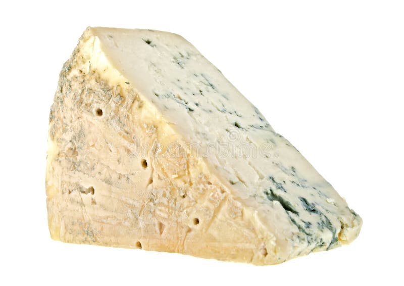 Formaggio blu isolato su fondo bianco immagini stock libere da diritti