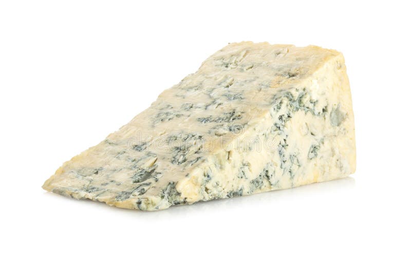 Formaggio Blu su Bianco fotografie stock libere da diritti
