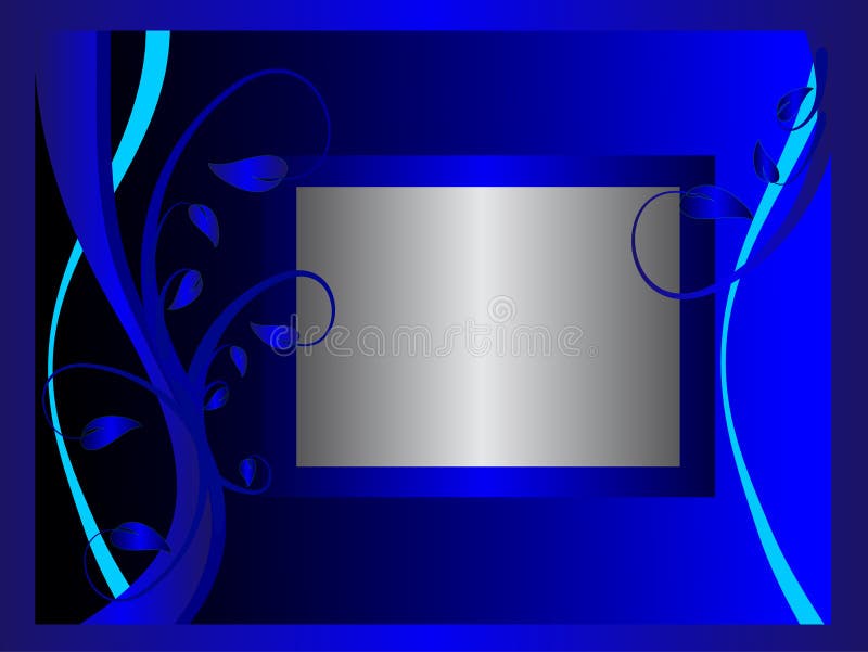 Formal Blue Floral Background Stock Vector - Illustration of decor, flower:  6059319