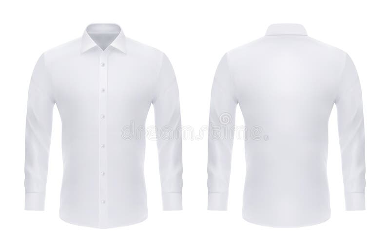Formal Realistic Shirt with Buttons for Man Stock Vector - Illustration ...