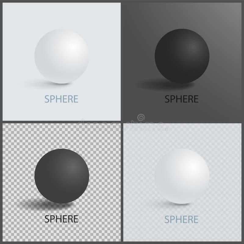 Formas 3D geométricas da esfera no grupo preto e branco ilustração royalty free Formas 3D geométricas da esfera no grupo preto e branco ilustração royalty free