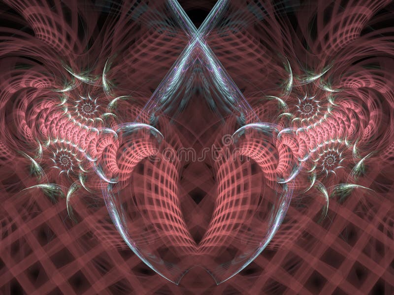 Formas espirales duplicadas con el fondo a cuadros libre illustration Formas espirales duplicadas con el fondo a cuadros libre illustration
