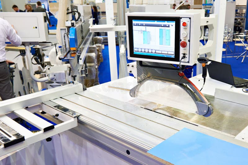 Format Cutting Wood Furniture Machine with CNC Stock Image Image of