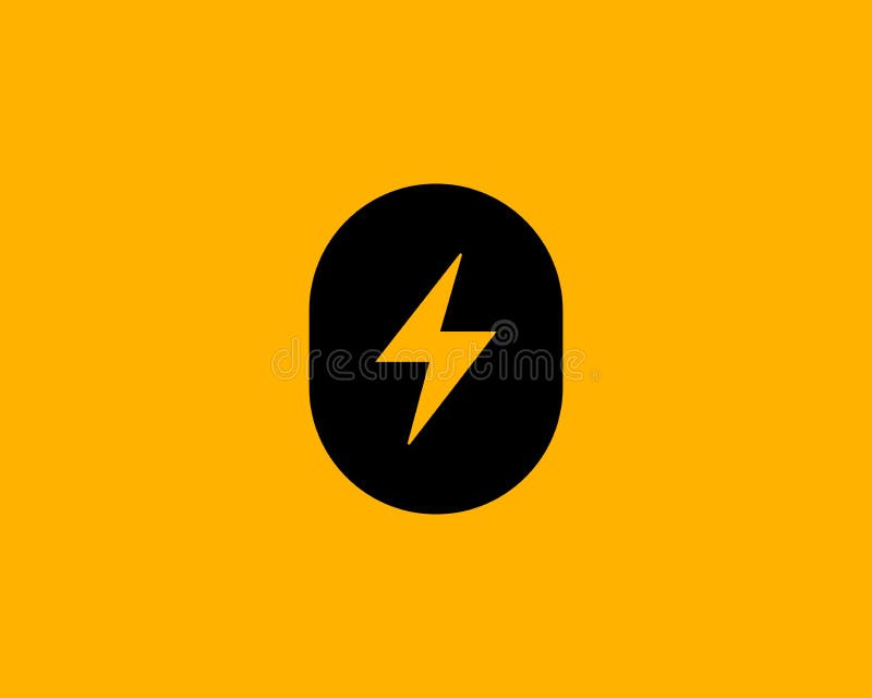 Format simbol model pentru sigla cu numărul 0 de linii fulgere vector illustration