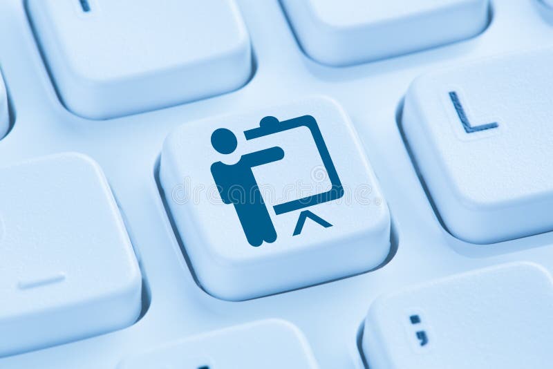Formação aprendendo o Internet em linha de treinamento bl da oficina da educação imagens de stock Formação aprendendo o Internet em linha de treinamento bl da oficina da educação imagens de stock