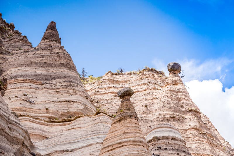 Formações de rocha incomuns em Kasha Katuwe Park, EUA foto de stock royalty free