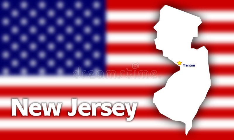 Forme d'état du New Jersey illustration stock Forme d'état du New Jersey illustration stock