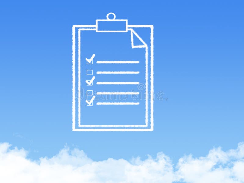 Forme de nuage de document sur papier de bloc-notes images libres de droits Forme de nuage de document sur papier de bloc-notes images libres de droits