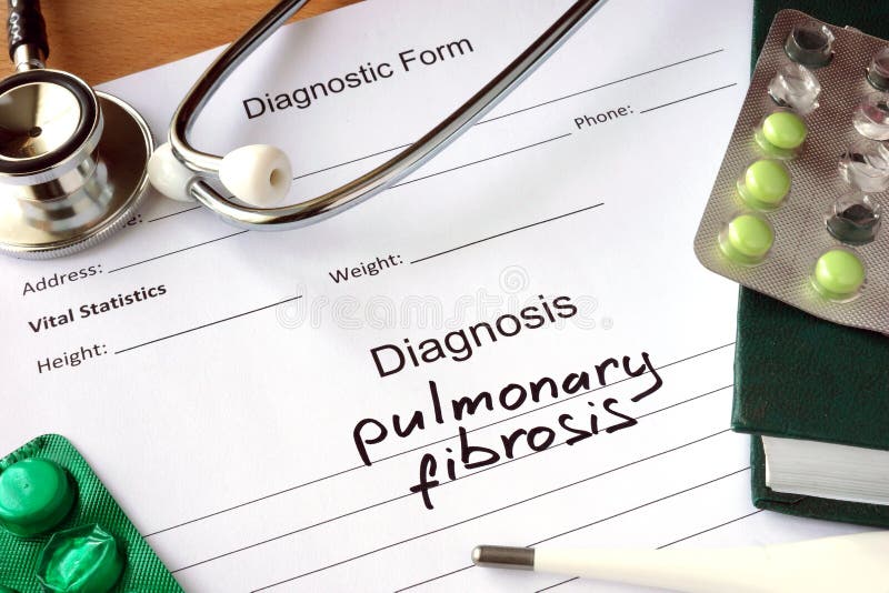 Forme diagnostique avec la fibrose pulmonaire de diagnostic photo libre de droits Forme diagnostique avec la fibrose pulmonaire de diagnostic photo libre de droits