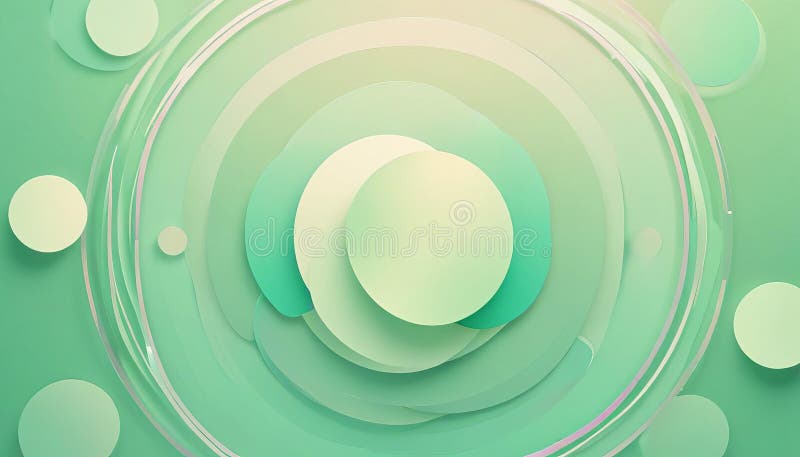 Forme e linee geometriche minime a colori verdi chiaro illustrazione vettoriale