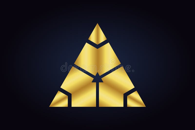Forme geometriche rispecchiate nei colori dell'oro e dell'argento royalty illustrazione gratis Forme geometriche rispecchiate nei colori dell'oro e dell'argento royalty illustrazione gratis