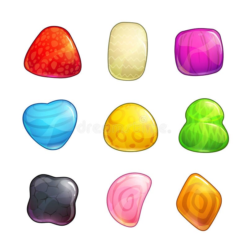 Forme lucioase, colorate, abstracte, drăguțe royalty free illustration