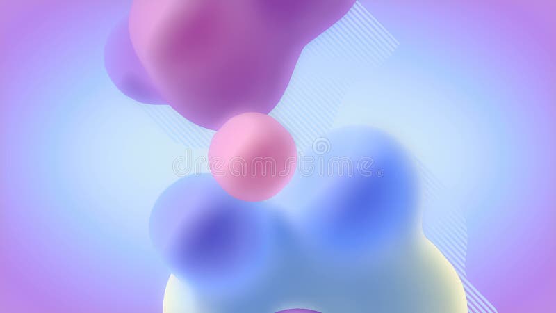 Forme onde fluide dans le style branché fond rose 3d rendu boucle animation 4k illustration de vecteur