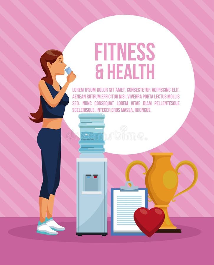 Forme physique et santé infographic illustration stock Forme physique et santé infographic illustration stock