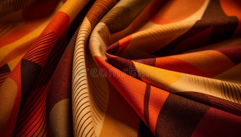 Forme vibranti di seta decorano una elegante collezione di moda generata dall'aai fotografia stock