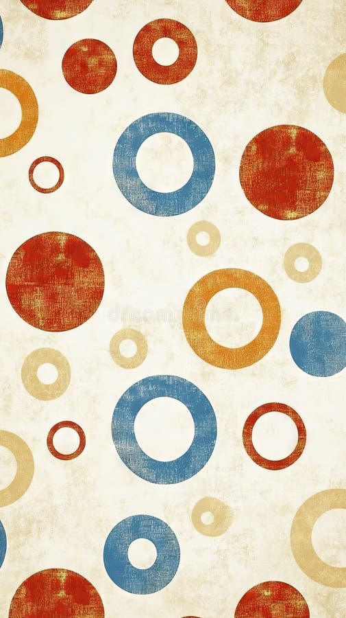 Formele geometrice în albastru roșu și bej formează un design abstract stock image