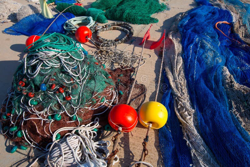 Formentera Balearic Islands Fishing Tackle Nets Longliner Stock