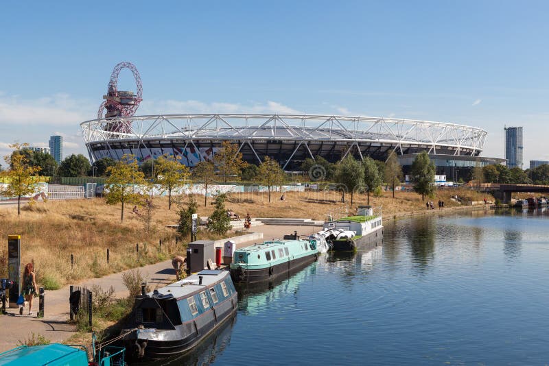 The former Olympic Stadium in London. royalty free stock photos The former Olympic Stadium in London. royalty free stock photos