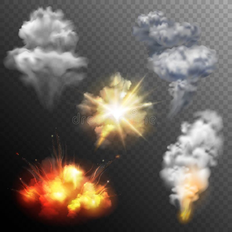 Formes d'explosions de feu d'artifice réglées illustration libre de droits Formes d'explosions de feu d'artifice réglées illustration libre de droits