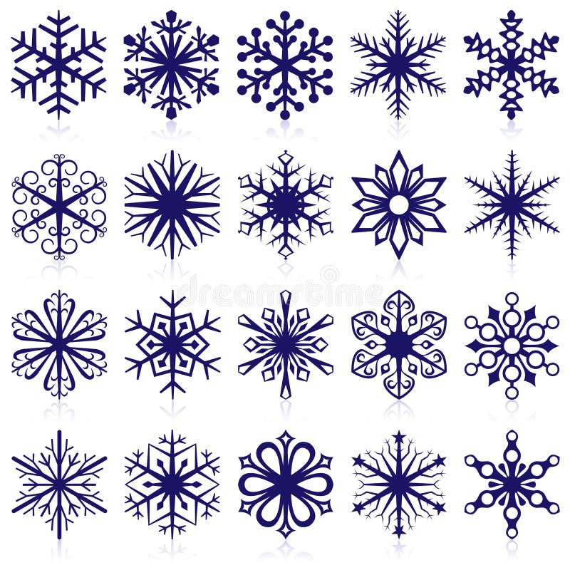 Formes de flocon de neige illustration stock Formes de flocon de neige illustration stock