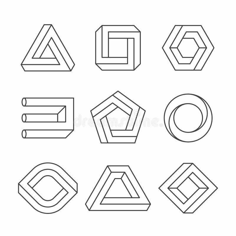 Formes impossibles illustration de vecteur Formes impossibles illustration de vecteur