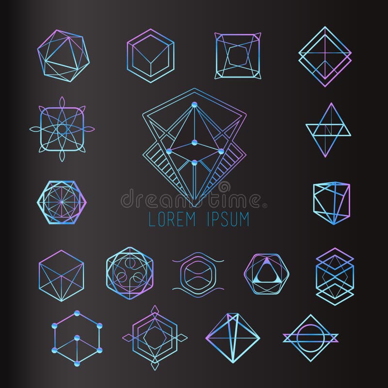 Formes sacrées de la géométrie illustration de vecteur Formes sacrées de la géométrie illustration de vecteur
