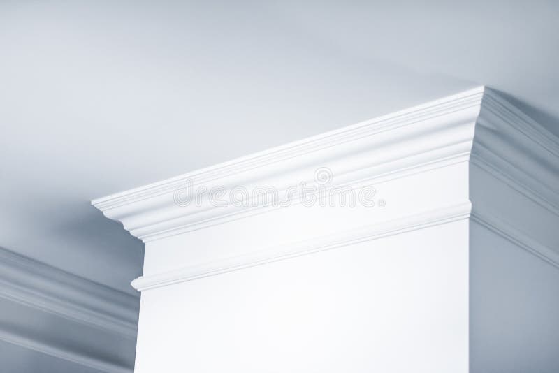 Formowanie szczegółów sufitu, projektu wnętrza i architektonicznego tła abstrakcyjnego obraz stock
