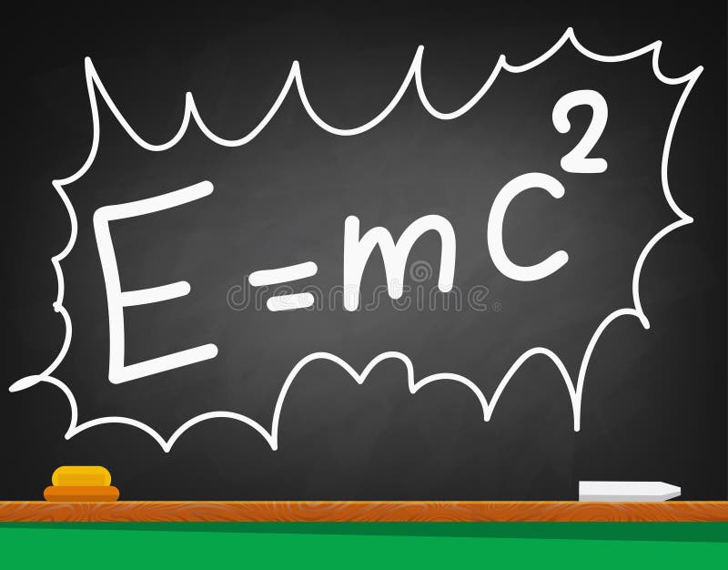 Formula on a Black School Board Stock Vector Illustration of board
