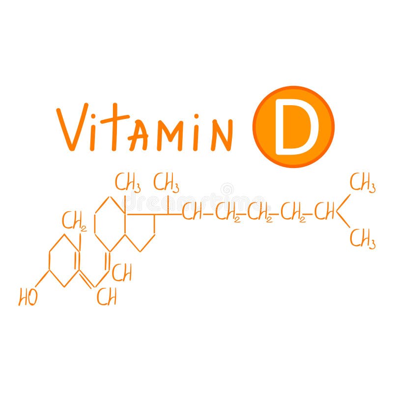 Formula Chimica Della Vitamina D Illustrazione Vettoriale