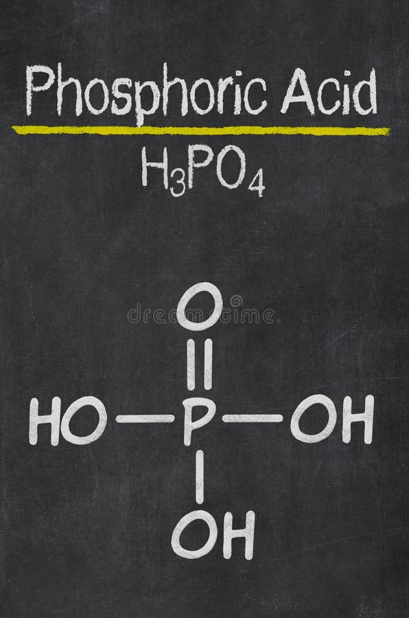 Formula Chimica Di Acido Fosforico Illustrazione di Stock