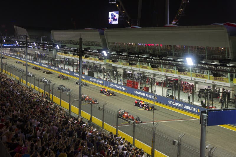 Formule 1 van Singapore hoofd raceday