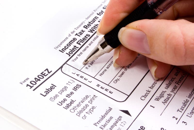 Formulários fiscais fotografia de stock