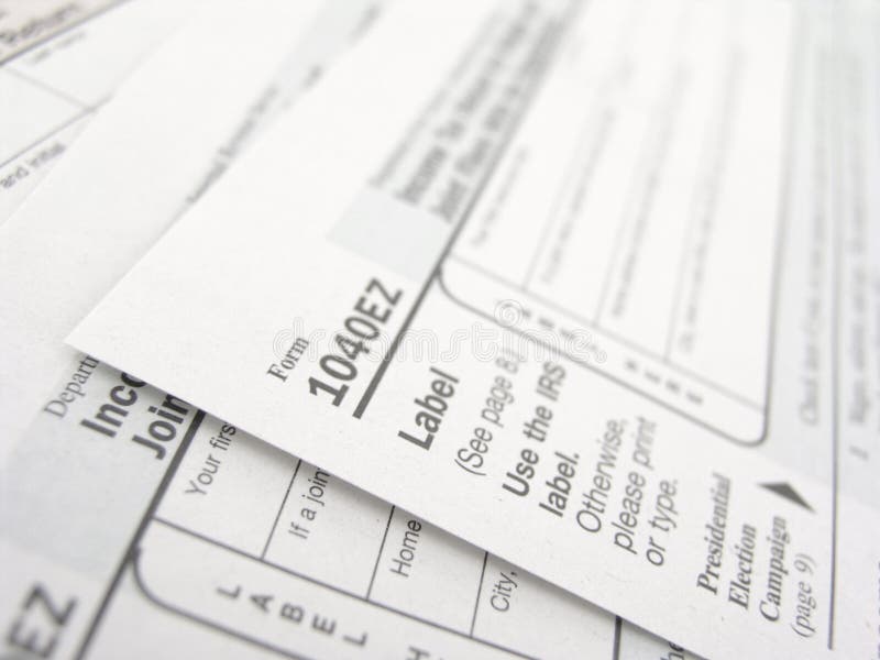 Formulários de impostos imagens de stock