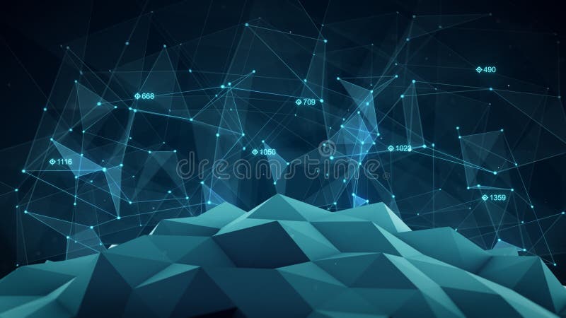 Formă de rețea futuristă albastră. royalty free illustration