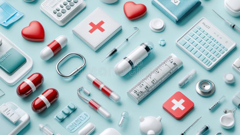 Forniture medicali generate AIG illustrazione di stock