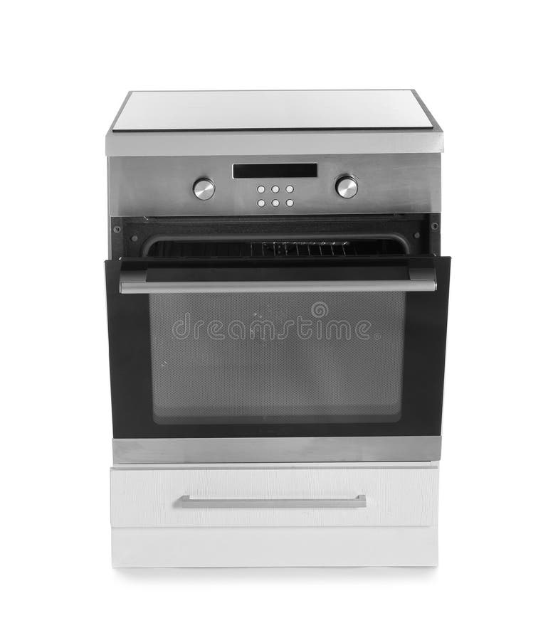 Forno moderno isolato su bianco fotografie stock libere da diritti Forno moderno isolato su bianco fotografie stock libere da diritti
