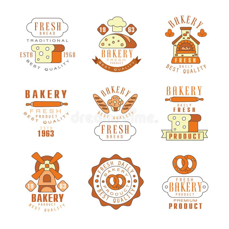 Forno, progettazione di logo del pane fresco, negozio d'annata del forno, illustrazioni di vettore dell'emblema di società illustrazione vettoriale Forno, progettazione di logo del pane fresco, negozio d'annata del forno, illustrazioni di vettore dell'emblema di società illustrazione vettoriale