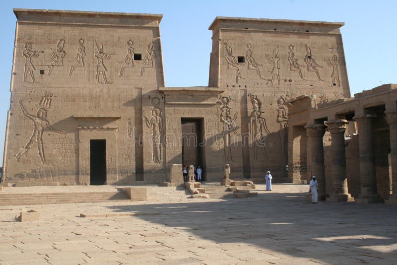 forntida egyptiskt monumentphilaetempel royaltyfri foto forntida egyptiskt monumentphilaetempel royaltyfri foto