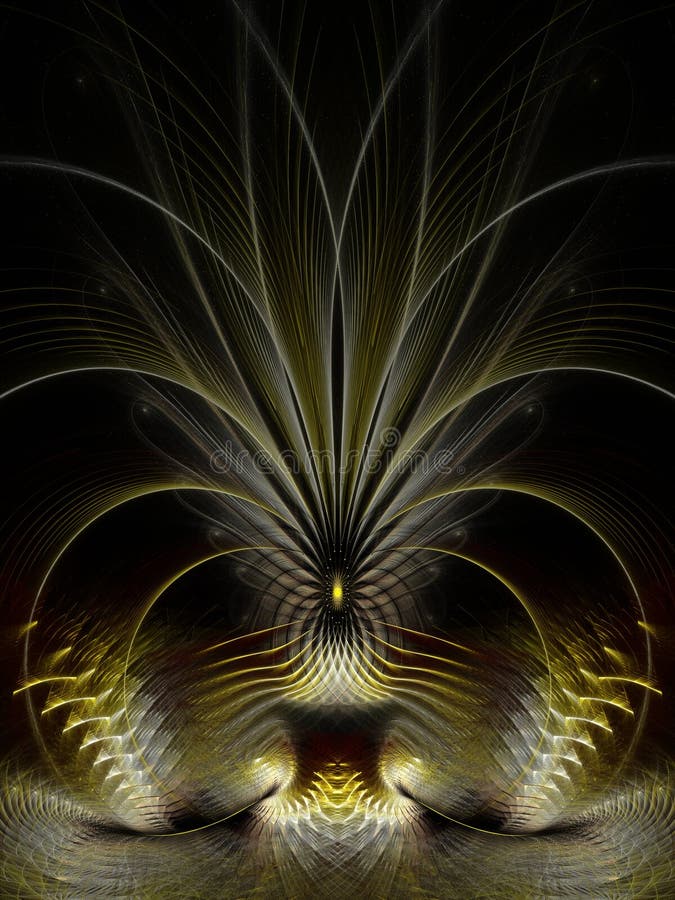 Forntida Fractal för lyckträffhuvudbonadflamma stock illustrationer Forntida Fractal för lyckträffhuvudbonadflamma stock illustrationer