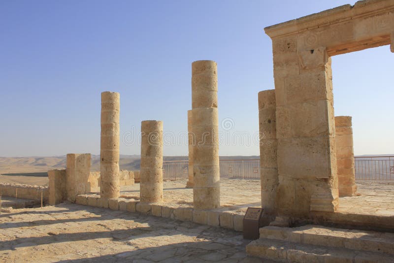 Forntida fördärvar av Avdat, den Nabatean staden royaltyfri fotografi Forntida fördärvar av Avdat, den Nabatean staden royaltyfri fotografi
