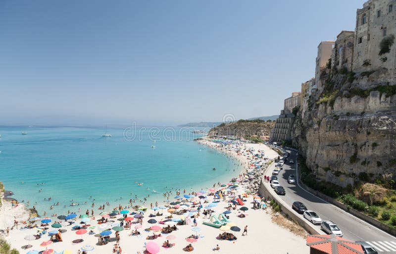 Forntida italiensk stad av Tropea i Calabria arkivfoto Forntida italiensk stad av Tropea i Calabria arkivfoto