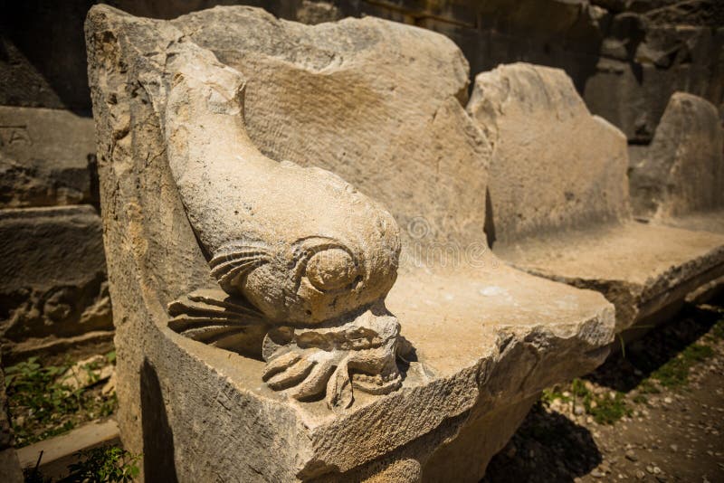 Forntida lycian Myra fördärvar på Turkiet Demre royaltyfri fotografi Forntida lycian Myra fördärvar på Turkiet Demre royaltyfri fotografi