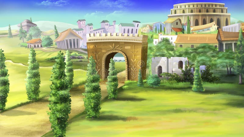 Forntida Rome och Coliseum