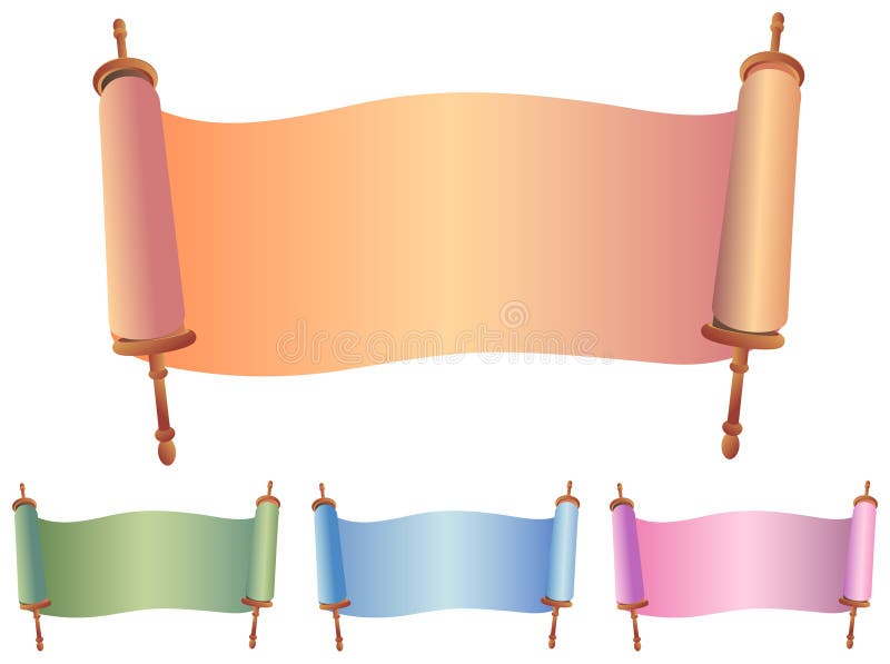 Forntida scrolls vektor illustrationer