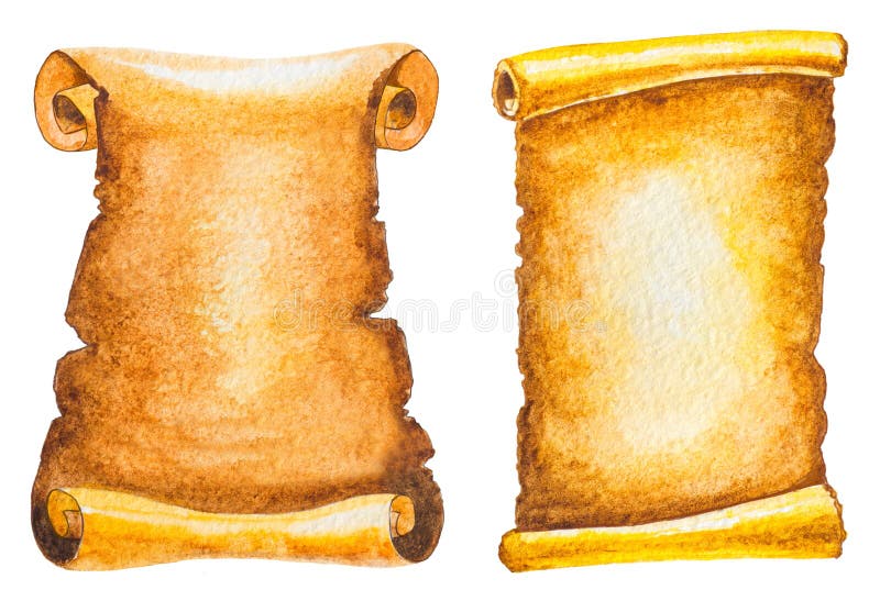 Forntida scrolls vektor illustrationer