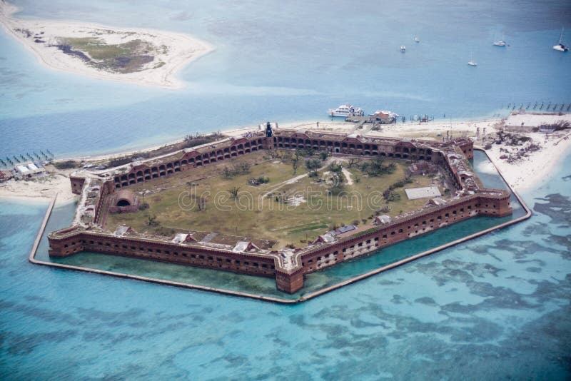 Fort Jefferson, trockenes Tortugas, Florida-Nordwestansicht