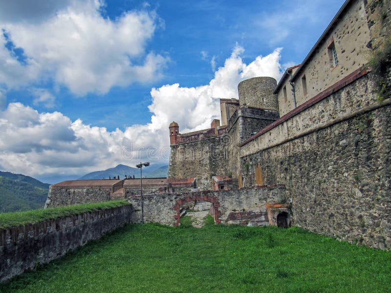 Fort Lagarde constructed in several stages around an old mediaeval signal tower in Prats-de-Mollo-la-Preste, Lagardia, Pyrenees-