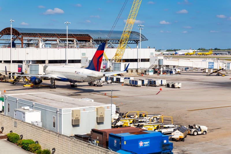 Fort Lauderdale-Hollywood International Airport reduced regular departures and arrivals flights. Fort Lauderdale, Florida/USA - April 04, 2020: Fort Lauderdale stock image Fort Lauderdale-Hollywood International Airport reduced regular departures and arrivals flights. Fort Lauderdale, Florida/USA - April 04, 2020: Fort Lauderdale stock image