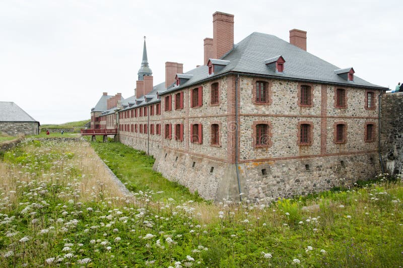 Fort Louisbourg Nova Scotia Canada Stock Image Image of green